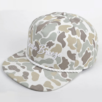 Gorra de Golf Deportiva de 5 Paneles con Logotipo Impreso Digital Personalizado OEM, Gorras de Camuflaje, Gorra Snapback sin Estructura con Visera Plana