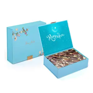 Caixa de presente de logotipo personalizada, caixa de presente árabe doce vazia da impressão do logotipo para o casamento indiano