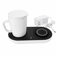 Refroidisseur et chauffe-boissons de bureau 3 en 1 PT-502 avec chargeur sans fil, gadget électronique intelligent Peltier pour le bureau et la maison