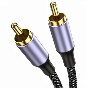 Câble <span class=keywords><strong>coaxial</strong></span> RCA MOSWAG 3,3 pieds/1 m, plaqué or 24 carats, gaine en nylon, conducteur en cuivre nu, <span class=keywords><strong>cordon</strong></span> audio <span class=keywords><strong>numérique</strong></span> pour home cinéma et son automobile - Product Image 1