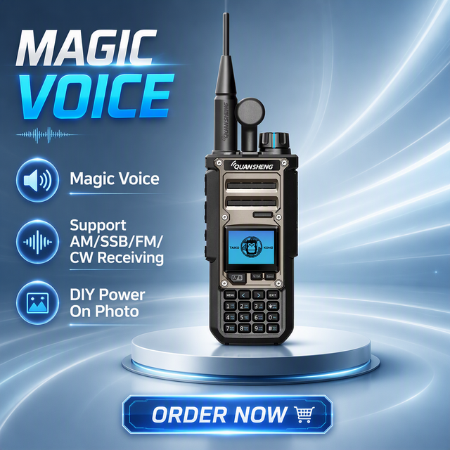 TK11(8) 10W Output Walkie Talkie Two Way Radio 3000mAh Big Battery Dual Receiving Magic Voice
