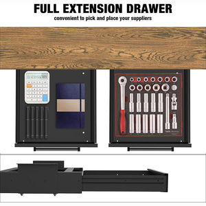 Jh-mech kéo ra văn phòng ẩn truy cập ngăn kéo kim loại trượt sắp xếp gắn bên dưới bảng kim loại mới dưới bàn trượt ngăn kéo - Product Image 5