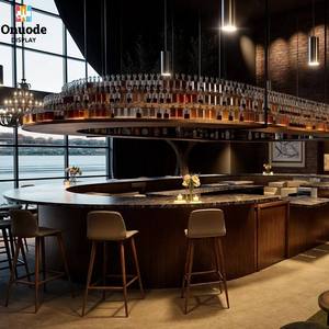 เคาน์เตอร์บาร์ไม้หรูหราสำหรับร้านอาหารและผับค็อกเทล |   เฟอร์นิเจอร์บาร์แบบกำหนดเอง |   บริการออกแบบและก่อสร้างแบบครบวงจร - Product Image 1