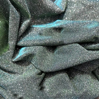Metallischer Lamé-Strickstoff mit Glitzer, 100% Polyester für Kostüme, Tanzkleidung, besondere Anlässe.