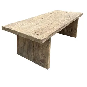 Retro antike rustikale natürliche klassische Akzent Tafel Wabi Sabi Wohnzimmer Esstisch Platte Vintage zurück gefordert Holz Esstisch