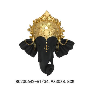 Ingrosso in resina creativa statua di Buddha decorazioni religiose per la casa statua di Ganesha Hindu dio indiano idoli elefante dio figurine - Product Image 5