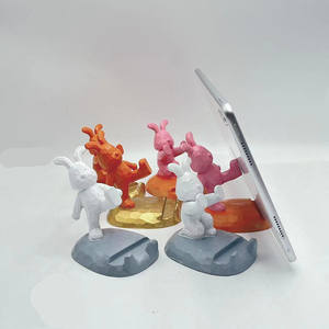Support de lapin de télévision <span class=keywords><strong>en</strong></span> <span class=keywords><strong>direct</strong></span> simple, ornements de bureau pour homme paresseux, cadeaux de dessin animé, support de bureau pour téléphone portable <span class=keywords><strong>en</strong></span> résine - Product Image 2