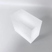 Bloc de présentoir en acrylique transparent givré solide cube personnalisé en usine