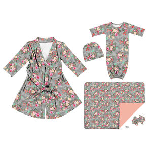 Saco de Dormir para Bebé con Estampado de Bambú, Camisón para Adulto, Gorro para Bebé, Manta, Saco de Dormir, Regalo para Embarazadas - Product Image 2