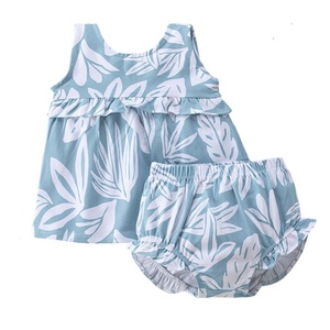 Conjuntos de ropa de verano para bebés recién nacidos, 2 piezas, sin mangas, top y pantalones, para niñas pequeñas. - Product Image 5