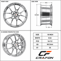 Jantes forgées CF 5x112 5x120 18-21 pouces pour voitures particulières, compatibles avec M2 M3 M4 Audi RS5, monobloc à rayons en Y