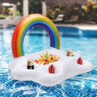 Wholesale Red Inflatable Plastic Pool Floating Cup Holder Chair