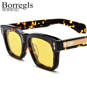 نظارات شمسية بورريجلز أسيتات مستقطبة للنساء، تصميم جديد <span class=keywords><strong>2026</strong></span>، نظارات شمسية مربعة كلاسيكية للرجال بعدسات عاكسة من مولينوي - Product Image 1