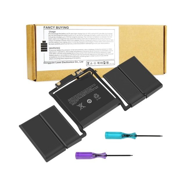 A1819 A1706 Laptop Replacement Battery MacBook Pro 13-inch (Late 2016/Mid 2017) EMC 3071/3163 11.4V 49.2Wh Rechargeable Stock