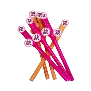 Pailles en forme de pénis FANKASI, couleur chair, en plastique, accessoires amusants pour les fêtes, les bars et les discothèques - Product Image 5