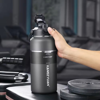 Bouteille isotherme grande capacité 2 litres en acier inoxydable pour adultes, multicolore, isolation thermique 12-24 heures, anti-fuite