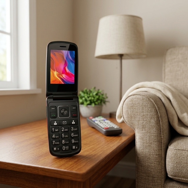Hot Selling Unlocked 4G Senior Flip Phone 2.8 Inch TFT Display 1000mAh Battery FM Radio SOS Dual SIM Cellphone Elderly Spanish