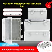 Boîte de distribution extérieure en plastique ABS étanche IP66, modèle de protection électrique avec couvercle transparent, boîte de compteur électrique 400x300x170