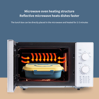 Boîte à lunch thermique en acier inoxydable 304 pour les travailleurs et les plateaux à bento compartimentés spécifiques aux étudiants, micro-ondable