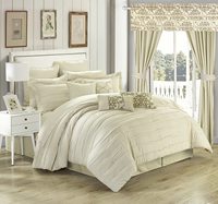 Parure de Lit de Luxe 12 Pièces King Size, Imprimée, en Microfibre Douce Avec Rideaux pour Toutes Saisons, Housse de Couette et Taies d'Oreiller Personnalisables