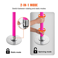 Banderole de scène en Silicone rose, pôle de filature, pôle statique, scène de danse