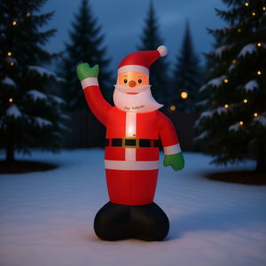 Babbo Natale Gonfiabile per Decorazioni Esterne Natalizie in Tessuto Oxford 345268 - Product Image 2