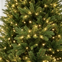 Sapins de Noël Verts de Haute Qualité, Source Directe Usine, avec Lumières LED Chaudes, en PE Écologique, Autoportants