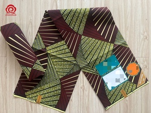 Nouveautés 100% ACI: Tissus Africains en Coton Ciré 2+4 Yards, Tissus Ankara en Cire Dorée 100% Coton, <span class=keywords><strong>Pagne</strong></span> Original <span class=keywords><strong>Hollandais</strong></span> - Product Image 2