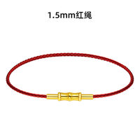 Cordon ultra-fin XD pour la création de bijoux, fil d'acier tressé rouge imperméable de 1,5 mm pour la pose de perles et petits pendentifs en or.