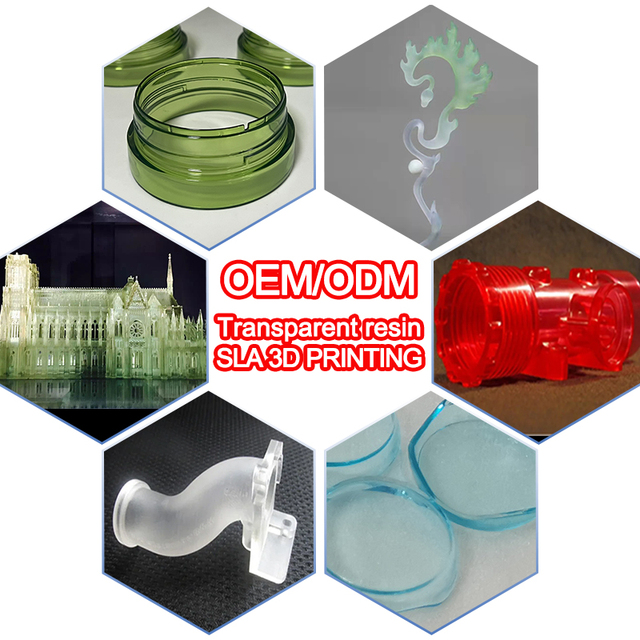 High Quality Multi-color clear Dye Resin 3d Print Stl Files 3d Model SLA Printed Parts Transparent Prototype 3d Printing Service