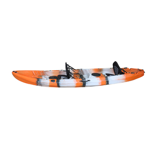 Kayak à pagaie tandem en plastique pour 3 personnes, kayak de pêche à assise sur le dessus, bateau en HDPE, canoë avec moteur électrique, kayak de tourisme pour la mer - Product Image 2