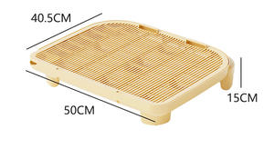 Tapis <span class=keywords><strong>anti</strong></span>-éclaboussures double couche carré en plastique pour litière de chat, durable, grande capacité 20L, facile à nettoyer - Product Image 6