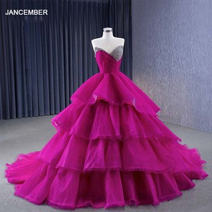 <b>Vintage</b> Layering Pink Diamond Two Wear Party <b>Ball</b> <b>Gown</b> Evening Dresses Jancember Rsm231068 - Product Image 1