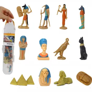 古代エジプト文明の箱入りシーン人工玩具ピラミッドツタンカーメンのファラオモデル教育玩具スフィンクス