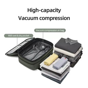 Premium Business <strong>Backpack</strong> with Vacuum Compression Built-in Air Pump Password Lock Travel <strong>Laptop</strong> <strong>Backpack</strong> for Professionals - Product Image 5