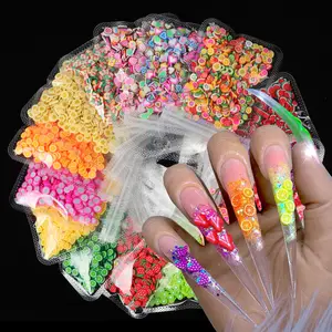 Misscheering-arcilla polimérica de colores para decoración de uñas, arcilla polimérica 3D para decoración de uñas