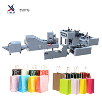 Máquina Automática de Alta Velocidad 350TG para Fabricar Bolsas de Papel Kraft con Base Cuadrada y Asas Retorcidas, Personalizadas para Regalos, Boutiques y Compras