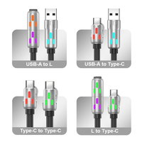 Haute vitesse 65w en alliage de zinc charge rapide 4 en 1 câble de charge USB transfert de données câbles de données multifonctions pour le chargement du téléphone