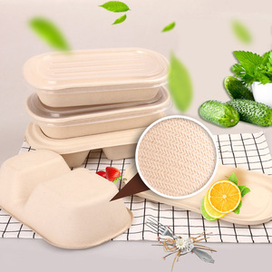 Custom 750ml 1000ml 1500ml Biodegradable Food Packaging Disposable Bagasse <b>Takeaway</b> Food <b>Container</b> With Lid - Product Image 1