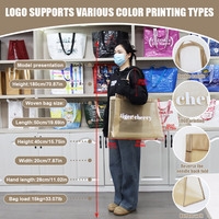 Sac en filet léger personnalisé avec logo, réutilisable et écologique pour les produits, la plage et les courses au marché