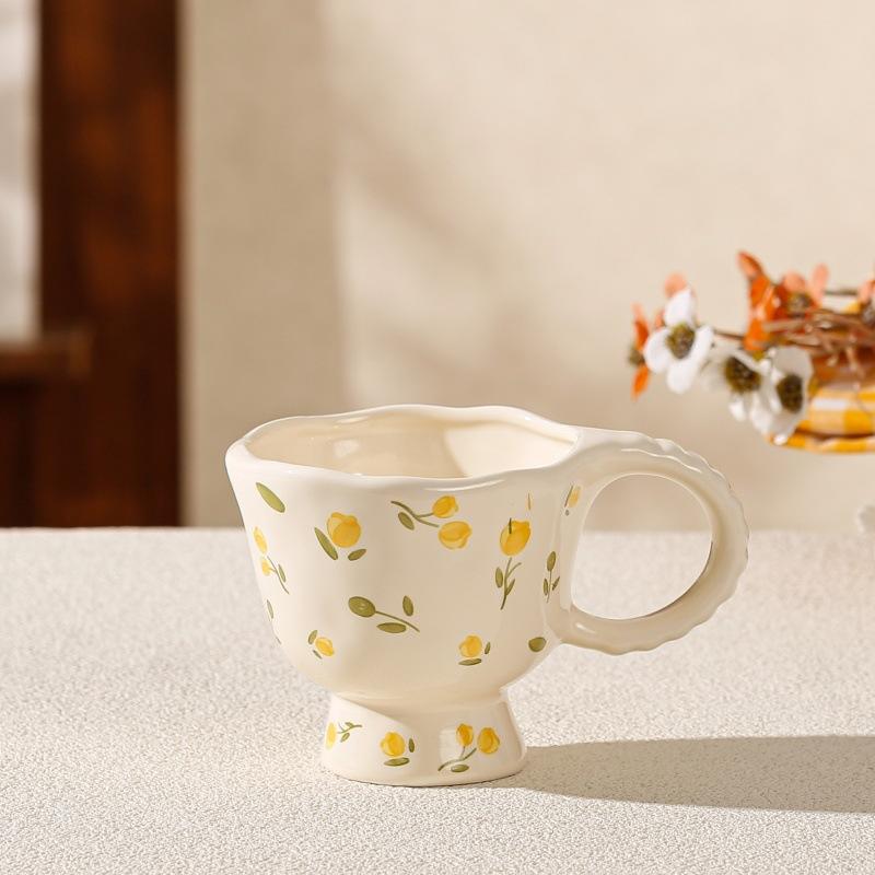 Yellow flower mug