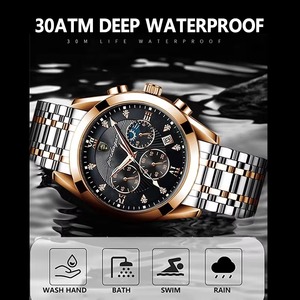 Reloj Drioshipping de Lujo para Hombre, Reloj de Cuarzo Deportivo con Correa de Acero Inoxidable, Cronógrafo, Luminoso e Impermeable - Product Image 2