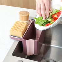 Retract able Kitchen Basin Drainer Caddy, Schwamm und Geschirr tuch Trocken gestell mit Wassersieb, Waschbecken Lagerung Hängende Regal Orgel