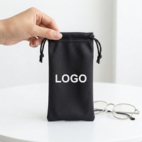 Pochette 100% Microfibre avec Cordon de Serrage Imprimée sur Mesure pour Lunettes, Écrans et Sac de Soin Produit