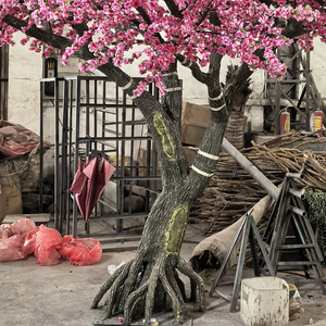 Nhân Tạo Hoa đào màu hồng Sakura cây cho đám cưới centerpieces Trắng <span class=keywords><strong>Maple</strong></span> cây lớn màu xanh lá cây cây - Product Image 2