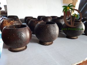 Cốc Dừa Hình Ảnh Thật Cốc Uống Nước Vỏ Dừa LOGO Miễn Phí Cốc Cây Dừa Cốc Tái Sử Dụng/Cốc Tre Việt Nam/Cốc Vỏ Dừa - Product Image 5