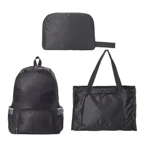 Waterproof promotional tote bag multifunctional travel portable dual-use light foldable sports backpack