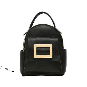 Sac à dos scolaire de style national pour femmes, imperméable en PU avec boucles métalliques, fermeture éclair, doublure en polyester pour les voyages, filles - Product Image 1