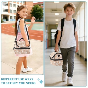 Customized Puakenikeni Floral Print Portable Thermal Lunch Reusable Tote Bag Recyclable Insulated Cooler Bag for School Snark - Product Image 6