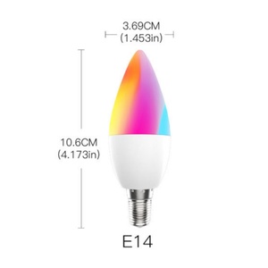 หลอดไฟอัจฉริยะ Smart Life รุ่นวินเทจ สีสันสดใส 5W E14 4000K WiFi RGBW หลอดไฟ LED อัจฉริยะ Tuya Wifi 5W RGBCW ใช้ไฟ AC ควบคุมผ่านแอป - Product Image 3